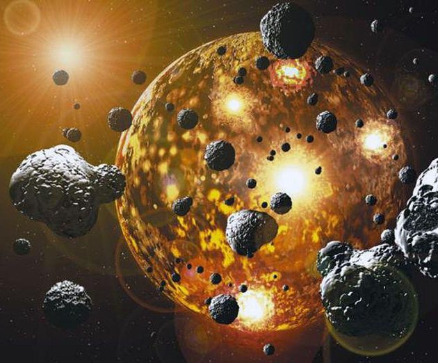 La Terre bombardée par des astéroïdes