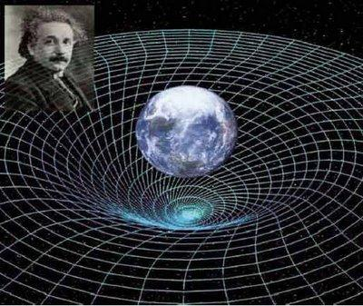 Description de l'espace-temps selon Albert Einstein. 