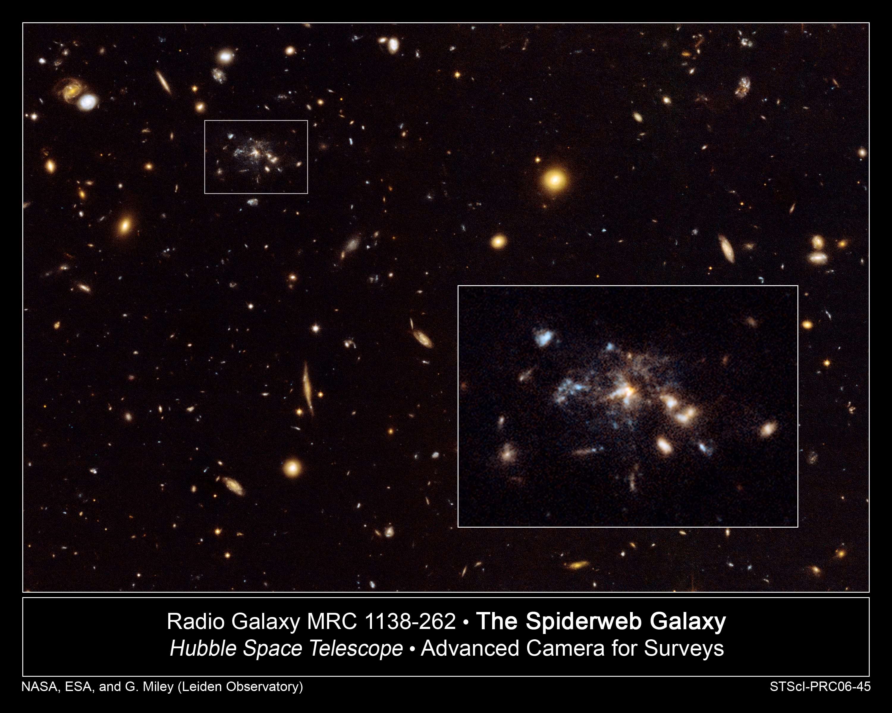 L'amas de galaxies "Toile d'araignée"